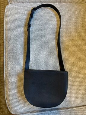 Minor History Black Leather Crossbody Bag